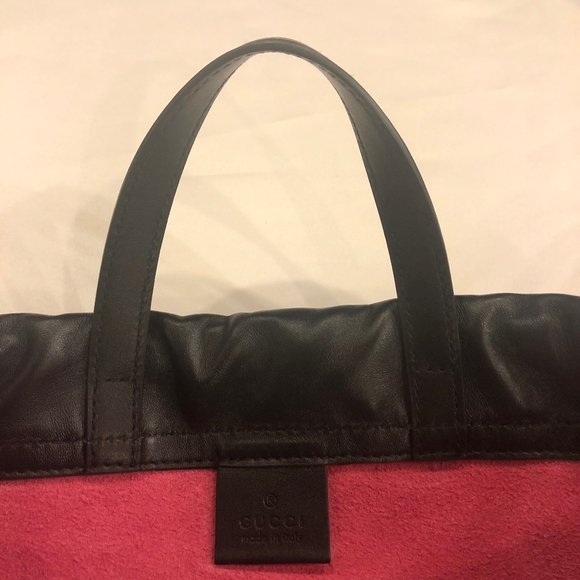 Gucci 2018 Leather Drawstring Backpack in Pink NEW WITH DUSTBAG
